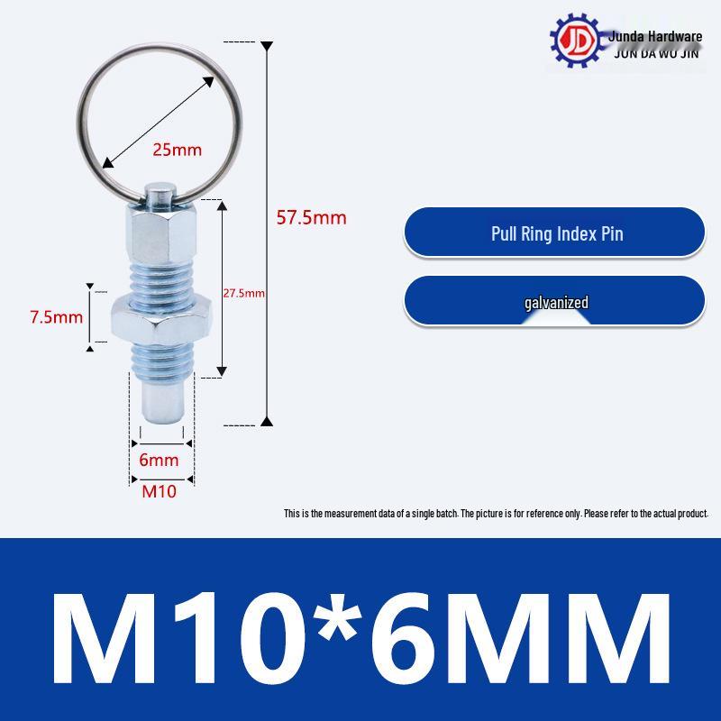 Pull Ring Knob Spring Positioning Lock Pin M6-M16, Self-Locking Set Screw