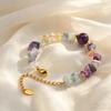 Irregular Healing Crystal Chip Beads Bracelets for Women, Round Natural Stone Charm Adjustable Bracelet, Fashion Boho Jewelry