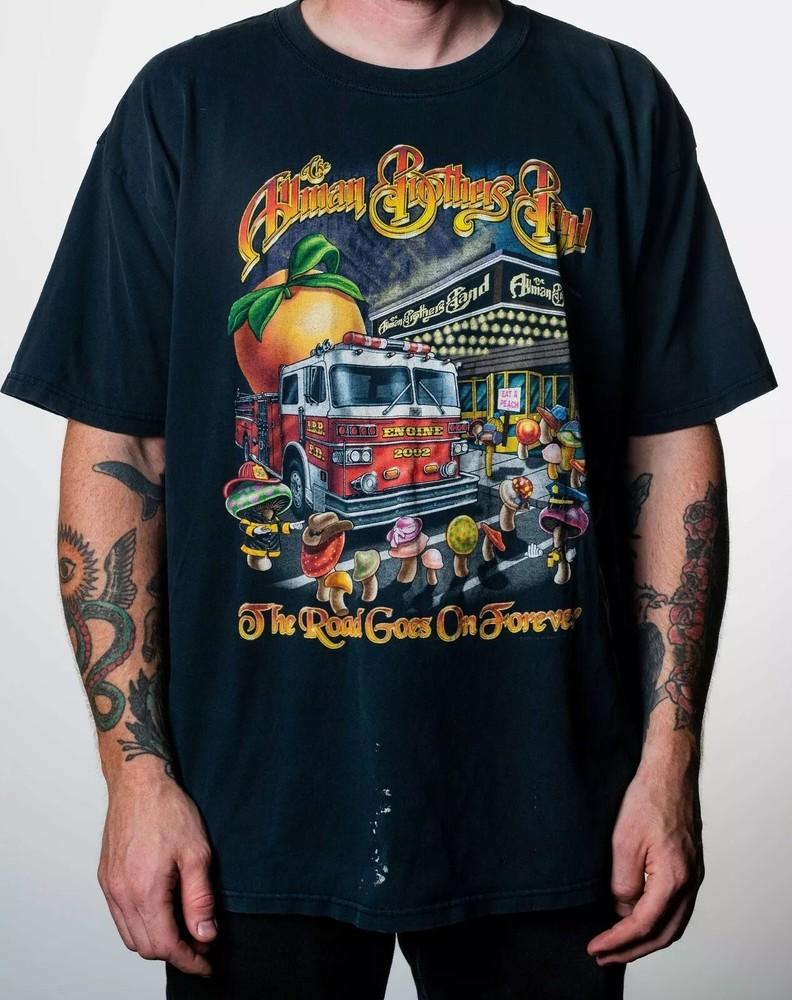 The Allman Brothers Band The Road Goes On Forever Tour Black Unisex Tshirt S5XL Unisex T-Shirt S