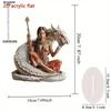 2D Flat, India Mythical Goddess White Dragon Acrylic Desktop Decoratio, with Base, Suitable for Wall Decoration, Porch, Room, Villa, Accents Home, Hal
