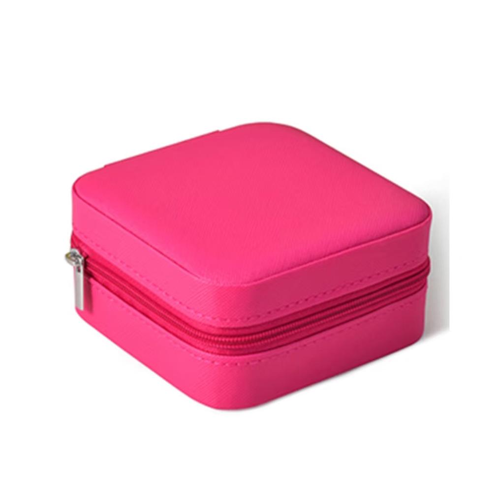 Compact Leather Jewelry Box for Women - Cute Organizer for Pendants, Earrings, and Rings