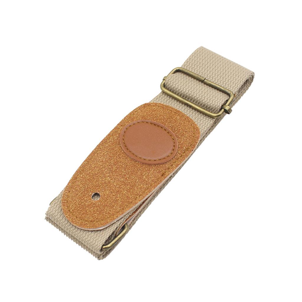 IRIN Adjustable Belt Woven Cotton Guitar Strap with Leather Ends for Electric Acoustic Folk Guitars Comfortable and