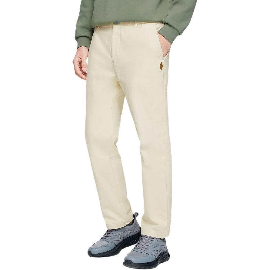 Skechers Yazan Series Elastic Comfortable Solid Color Casual Pants Men Bottoms Almond-Milk-White L324M117-0550