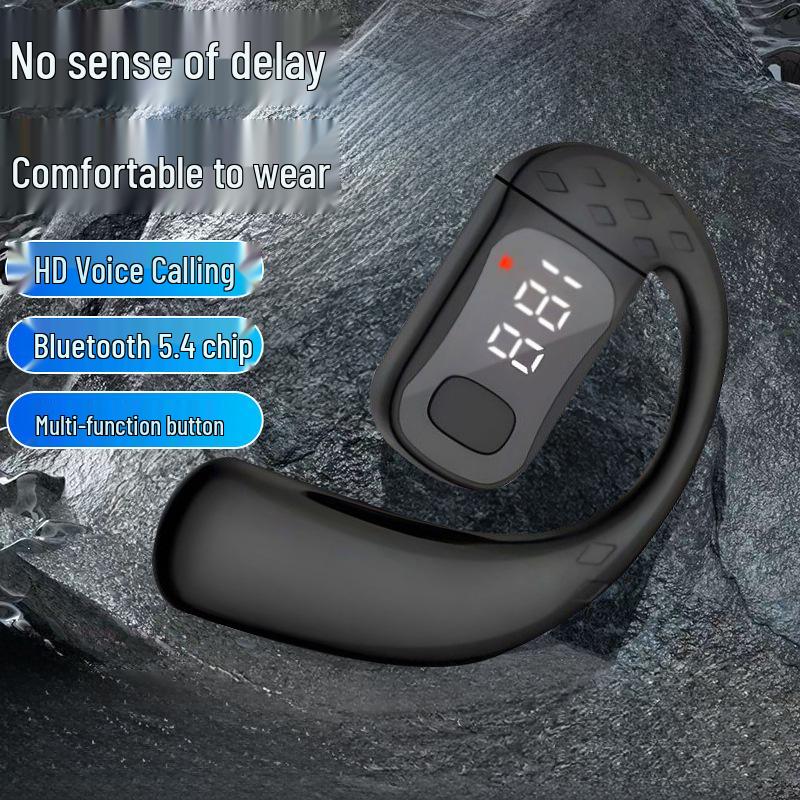 

B01 Bluetooth спортивні навушники, накладні та вкладиші, з цифровим дисплеєм, надійна посадка, універсальні для обох вух