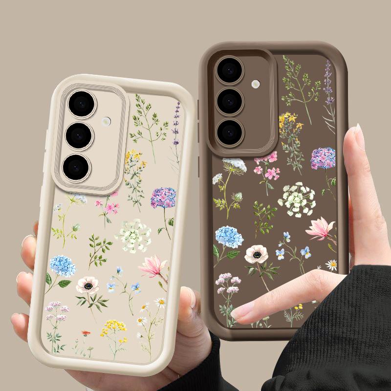 Shockproof Grass Flower Case For Samsung Galaxy S24 S23 Ultra S22 S21 S20 FE S25 A52 A53 A56 A34 A54 A15 A25 A35 A55 5G Cover