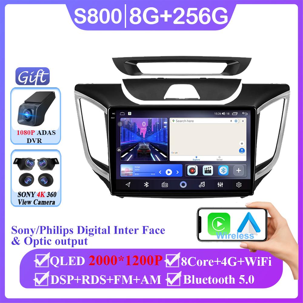 Android 14 Car Radio For Hyundai Creta Ix25 2015 2017 2019 2 Din Multimedia Player Navigation GPS Carplay Stereo DVD 2din auto