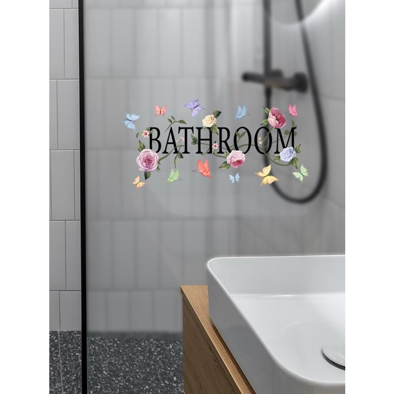 Letter Graphic Wall Sticker, Pvc Waterproof Self Adhesive Wall Art Decor For Home Bathroom Decor, Stickers, Wall Decal, For Home Decorations