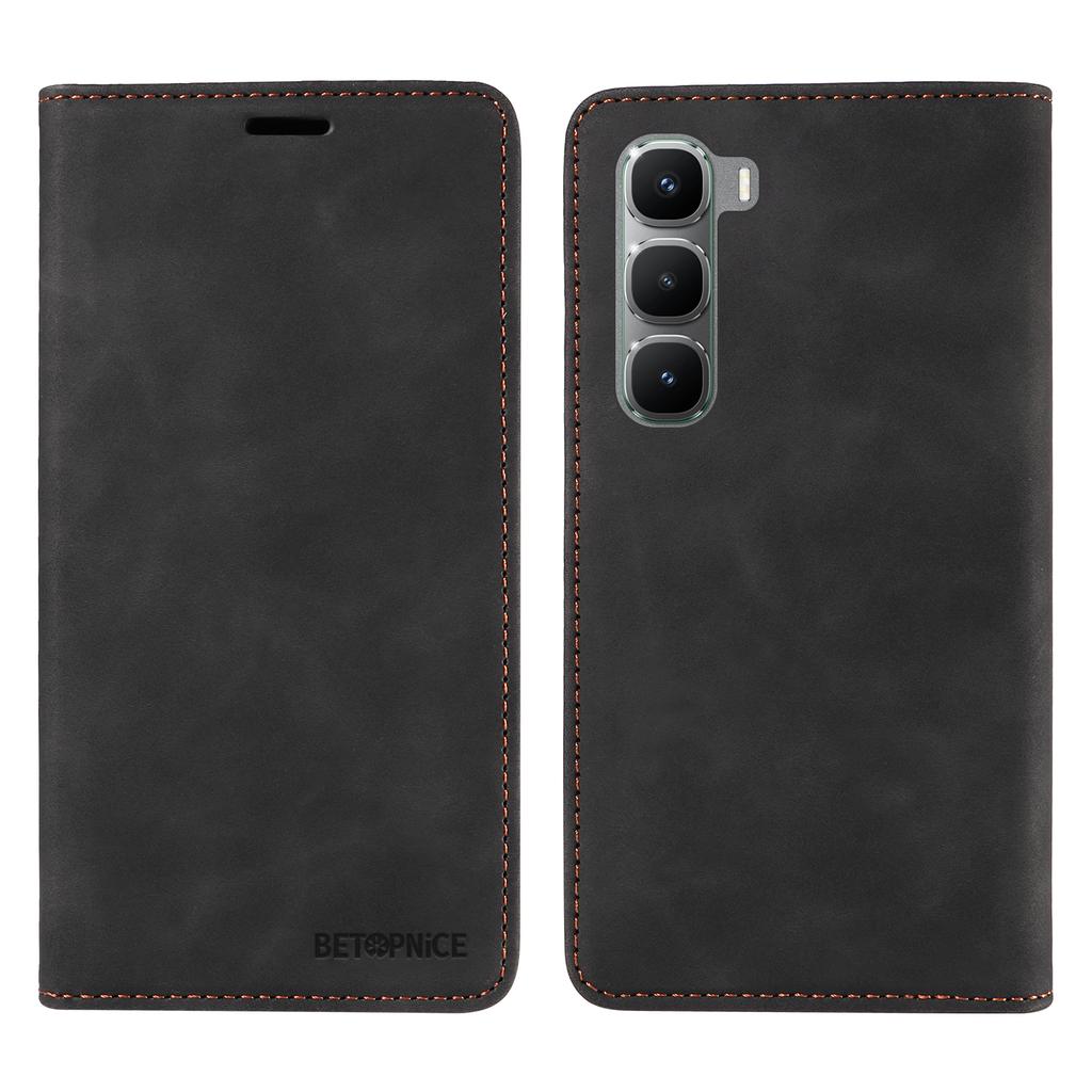 For Infinix Hot 60 Pro 4G Case BETOPNICE Magnetic Closure RFID Blocking Wallet Stand Leather Phone Cover