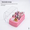 30-Hole Multifunctional Nail Tool Organizer with Dustproof Grinding Head Storage & Cleaning Brush