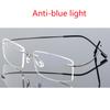 Anti Blue Light Customize Prescription Frameless Coating Myopia Eyeglasses Computer Eyeglasses 0 -0.5 -1 -1.5 -2 -2.5 -3 -4 -5 -6