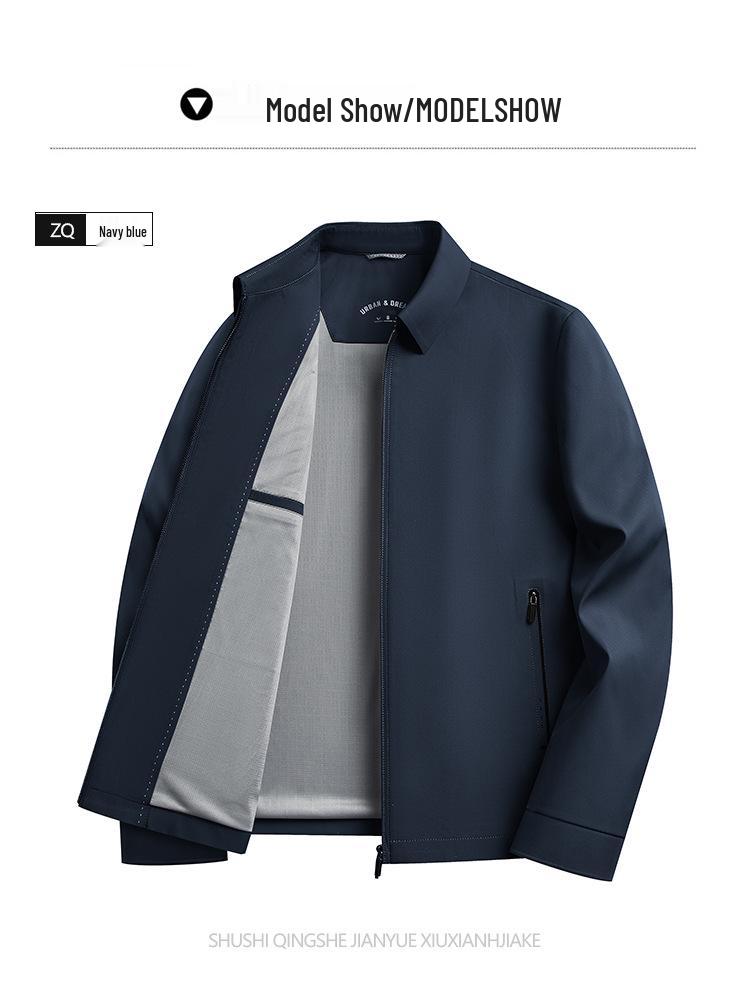 Men's Mid-Age Light Business Casual Lapel Jacket - 2026 Spring Collection