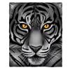 Realistic Tiger Skin Print Flannel Throw Blanket - Portable Warm for Bed/Rug, King Size, Animal Decor Textile