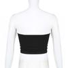 Contrast Bow Stitched Tube Top Summer Harajuku 90s Strapless Women's Cropped Tops Vintage Y2k Casual Basic Tees Cute Vest