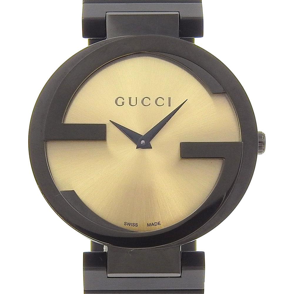 

GUCCI Interlocking Watches 133.3 goldDial Stainless Steel Quartz Analog display Boys Used