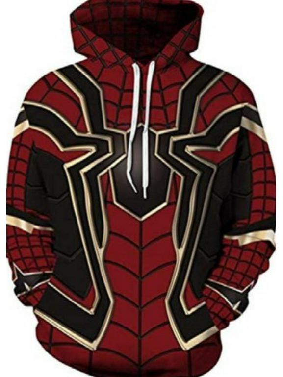 Digitaldruck Hoodie im Spider-Man Stil
