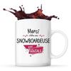 Mug - Thank You - Awesome Snowboarder - Ceramic - 325 Ml - Dishwasher Safe