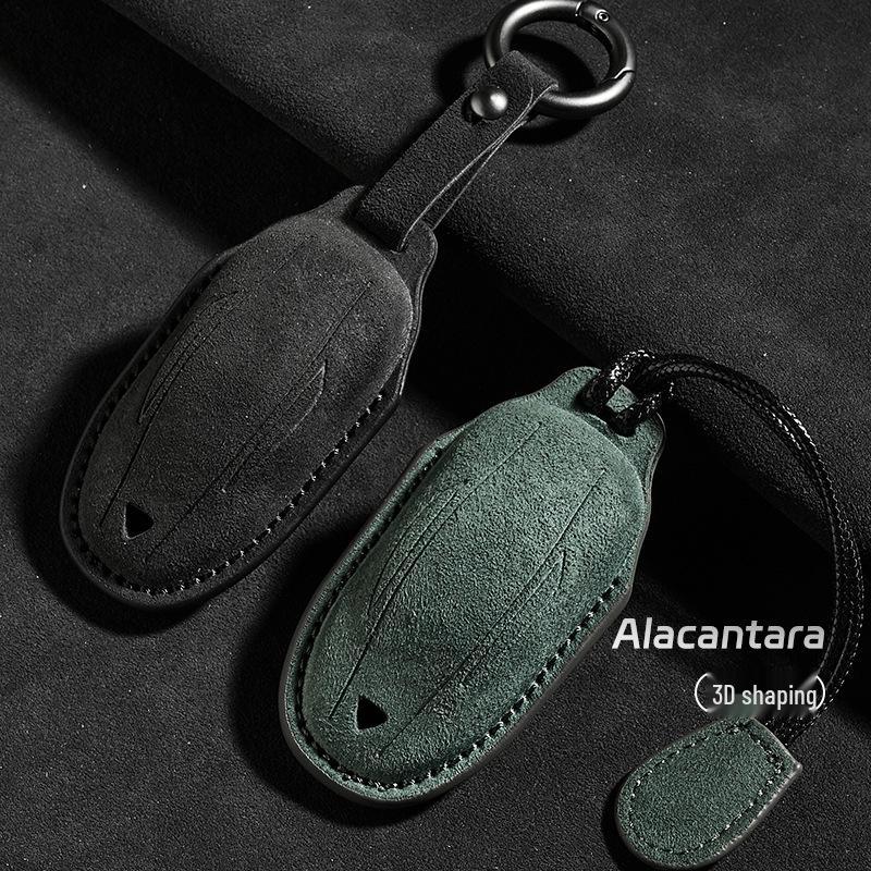 Suede Full Wrap Key Cover for Tesla Model Y/3/Model X