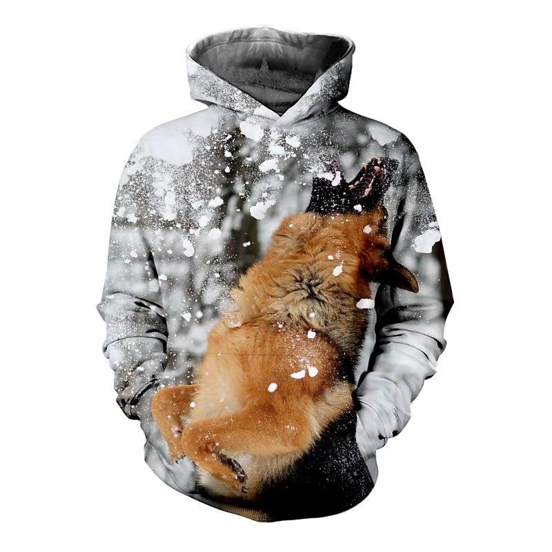 

Детская толстовка-пуловер для мальчиков с животным-собакой, с длинным рукавом, карманом, детская, повседневная, с 3D-принтом 6XL