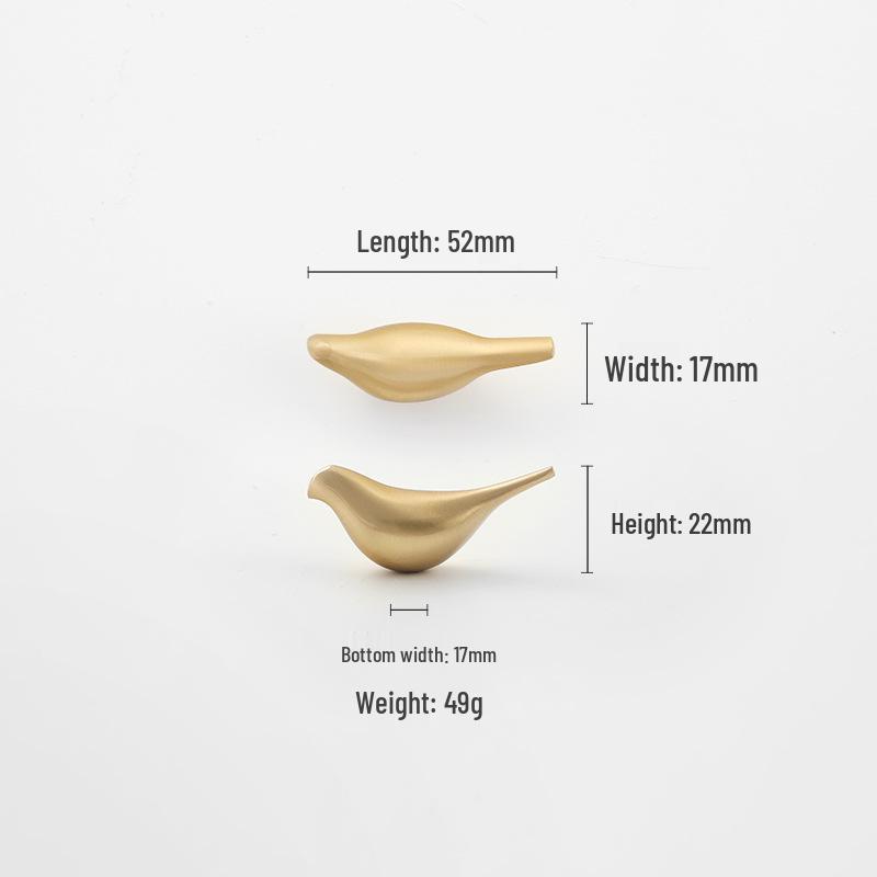 

Nordic Luxury Brass Animal Drawer Handles: Bird, Koi, Rabbit
