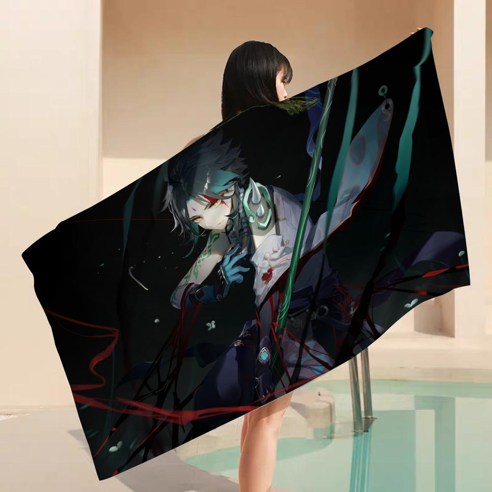 Xiao Beach Towel Cartoon Cute Summer Kids Large Bath Pool Beach Towel Microfiber Absorbent For Swimming Travel