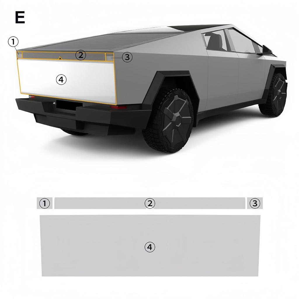 Tesla Cybertruck TPU Protective Film: Full Car Paint Mask Cover