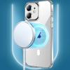Luxury Car Phone Mount Case for iPhone 16 15 14 Plus 13 12 11 Pro Max Plus Case for MagSafe Magnetic Wireless Charger Clear Case