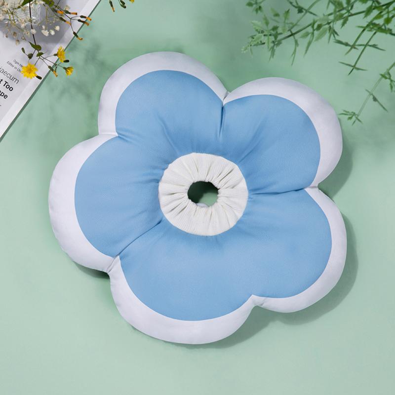 

Ошейник для восстановления кошек и собак, милый цветочный конус, елизаветинский ошейник для маленьких и средних собак, кошек, противоукусный, регулируемый электронный ошейник для домашних животных M (Neck 18-33cm) синий