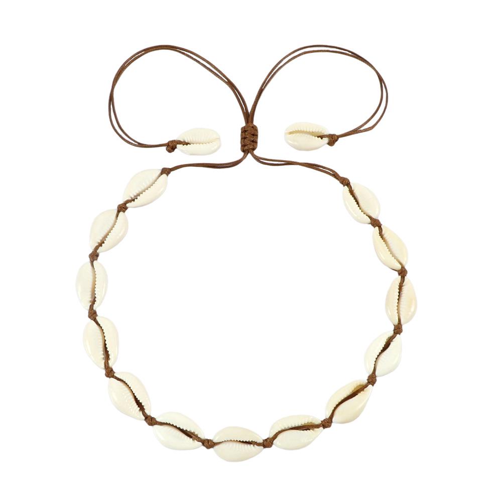 Bohemian Seashell Pendant Necklace: Elegant White Shell Clavicle Chain