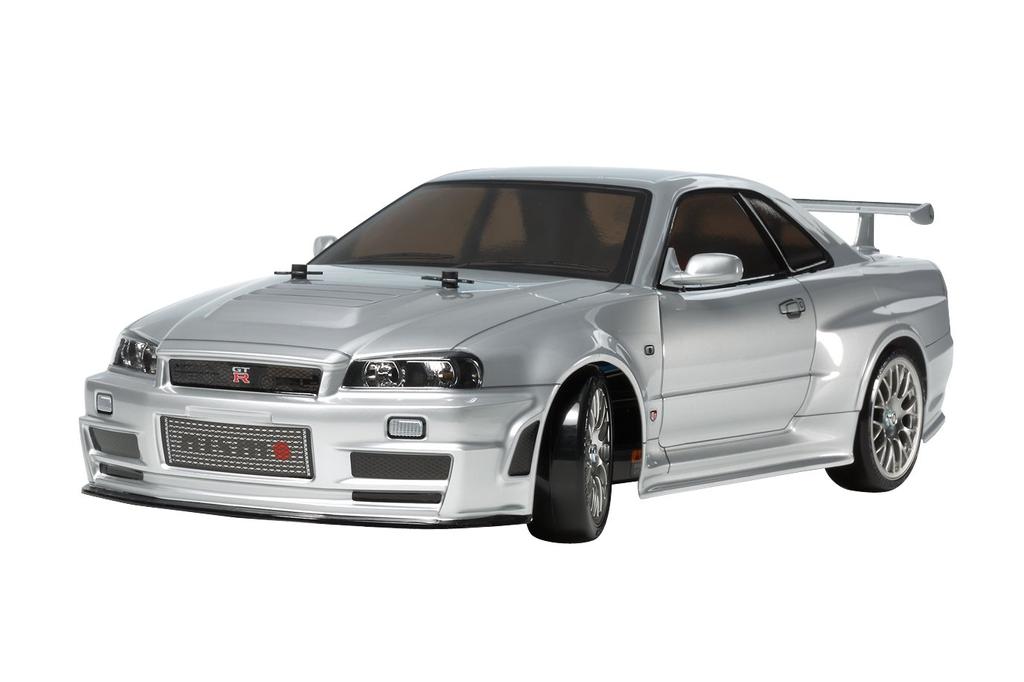 TAMIYA mužské elektrické RC auto řady Nismo R34 Drift spec 58605 1/10 No.605 GT-R Z-tune (Podvozek TT-02D) na cestě