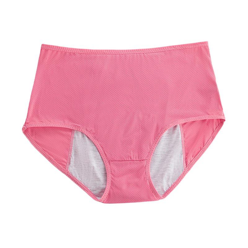 Plus Size Breathable Leakproof Mid-Waist Period Panties