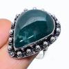 Moss Agate Gemstone Handmade 925 Sterling Silver Jewelry Ring Size 7.5 h7t79