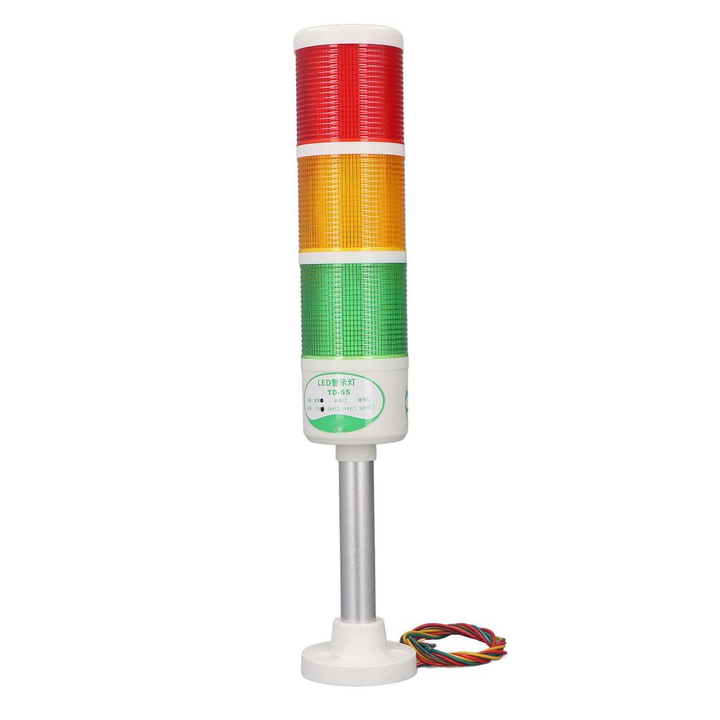 LED Stack Tower Light Industrial Warning Column Signal Indicator Lamp Beacon NO Flashing 3 Layer 12V