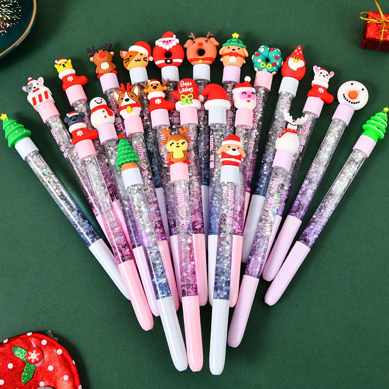 Cartoon Cute Christmas Quicksand Magic Fairy Wand Star Pen 0.5mm