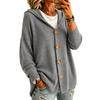 Autumn/Winter Women's Solid Color Knit Hooded Cardigan Sweater