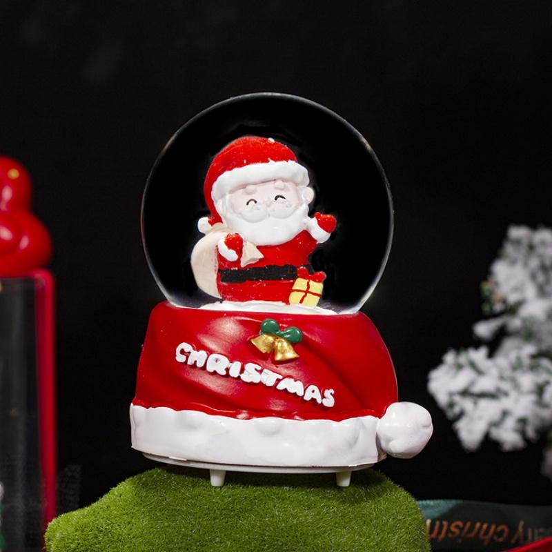 Vánoční 3D křišťálová koule dekorace pryskyřičná křišťálová koule se sněhovou vločkou skleněná koule dárek na Den díkůvzdání sváteční dekorace