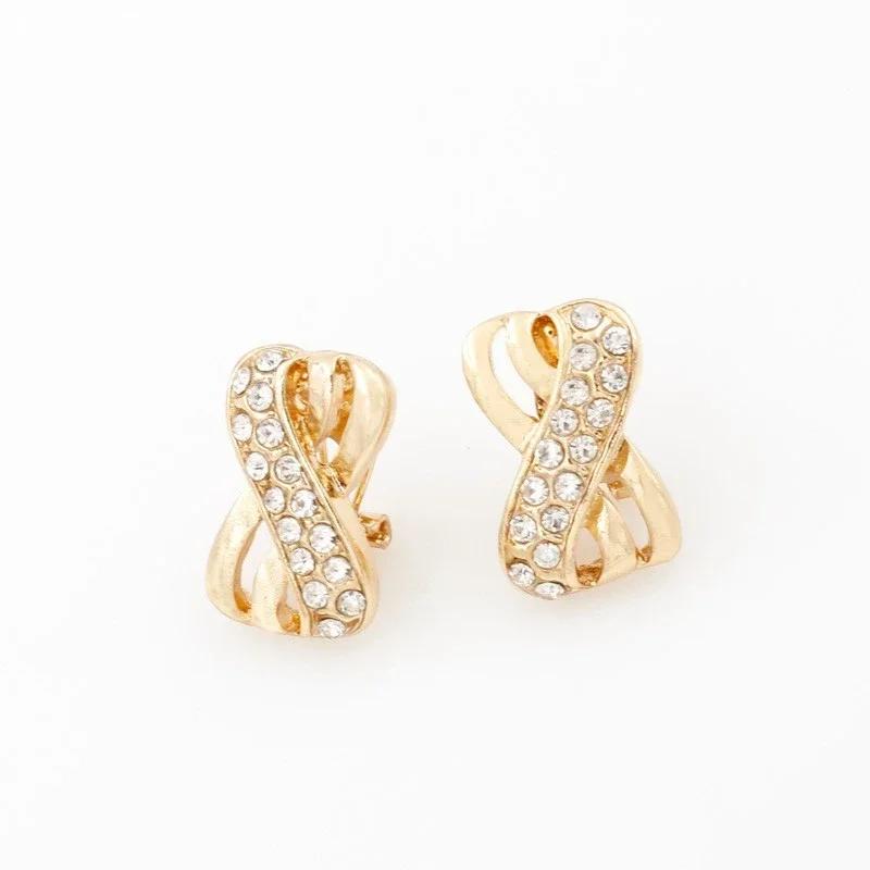 Fashion Gold Plated Jewelry Set Dubai African Choker Necklace Earrings Rings Wedding Bridal Jewellery Sets for Women