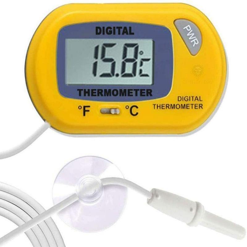 Digital Aquarium Thermometer For Fish Tanks St-3 With Suction Cup And Probe Accurate Temperature Measurement