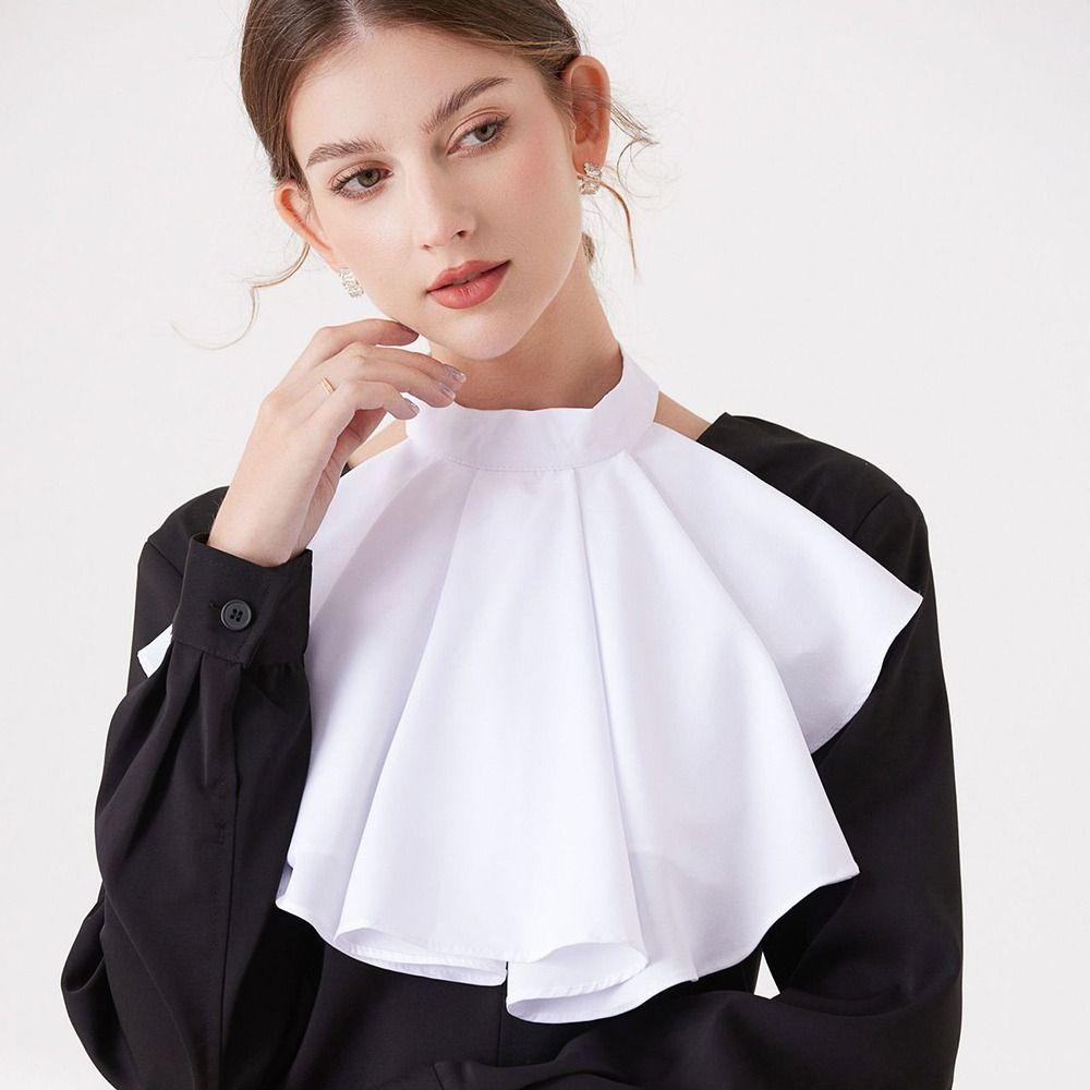 Elegant Elizabethan Neck Ruff Detachable Ruffled Collar Chic Renaissance Collar  Cosplay