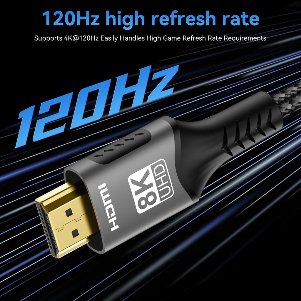 8K HDMI Cable High Speed 48Gbps HDMI 2.1 Hdmi To Hdmi High Definition Video Cable 1m 2m 3m 5m for HDTV Monitor PS4/PS5 Xbox