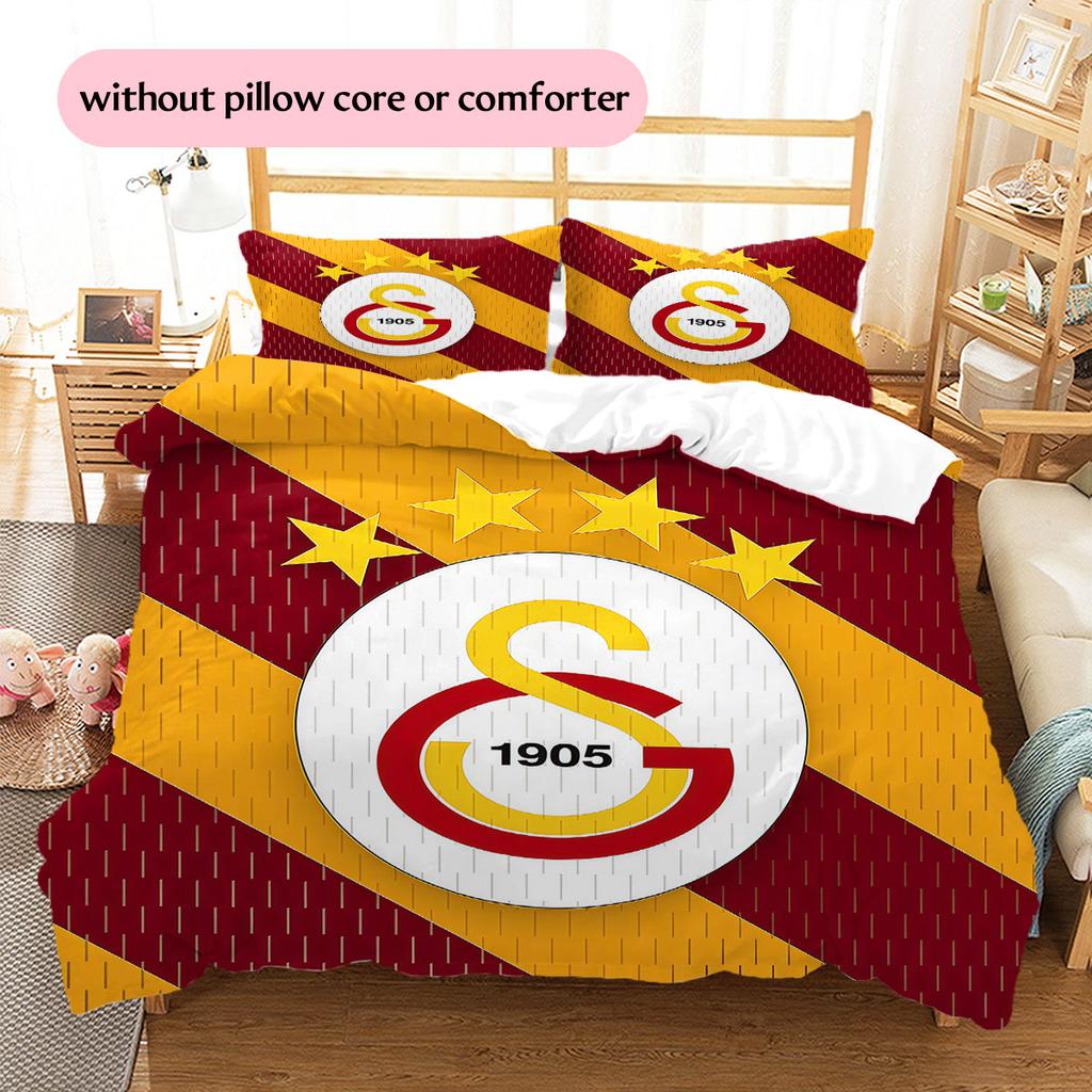 Galatasaray SK Pattern Bedding Home Decoration Birthday Gift ( 1 duvet cover + 2 pillowcase, without core),fan merchandise.