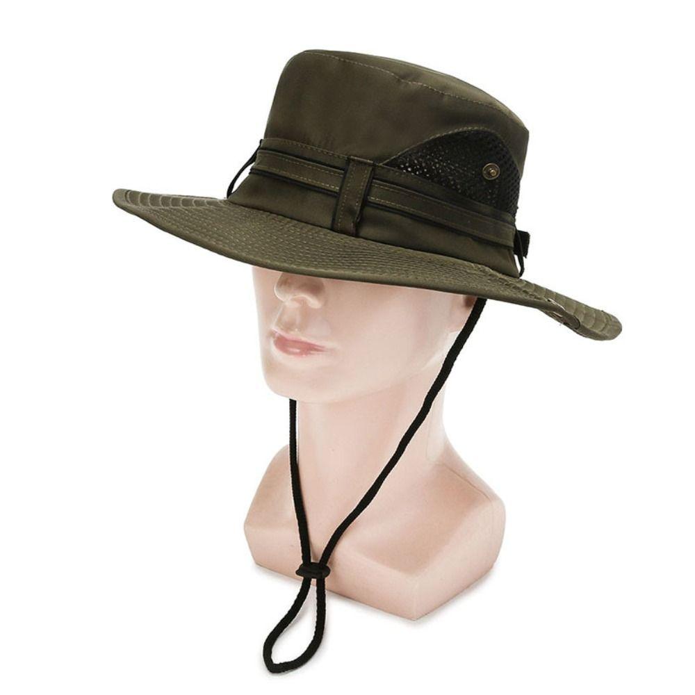 UV Protection Men Bucket Hat Wide Brim Sun Hat Fashion Hiking Hats