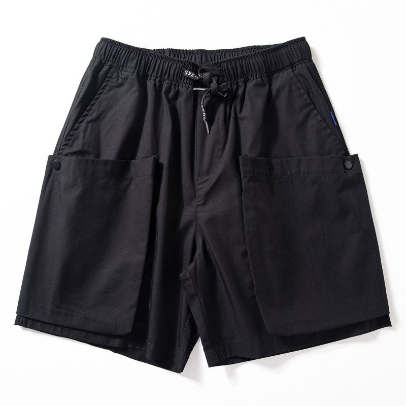 Parka Shorts Men Summer New American High Street Large Pocket Pants Abrasion Resistant Anti-Wrinkle Loose Straight-leg Cropped Pants