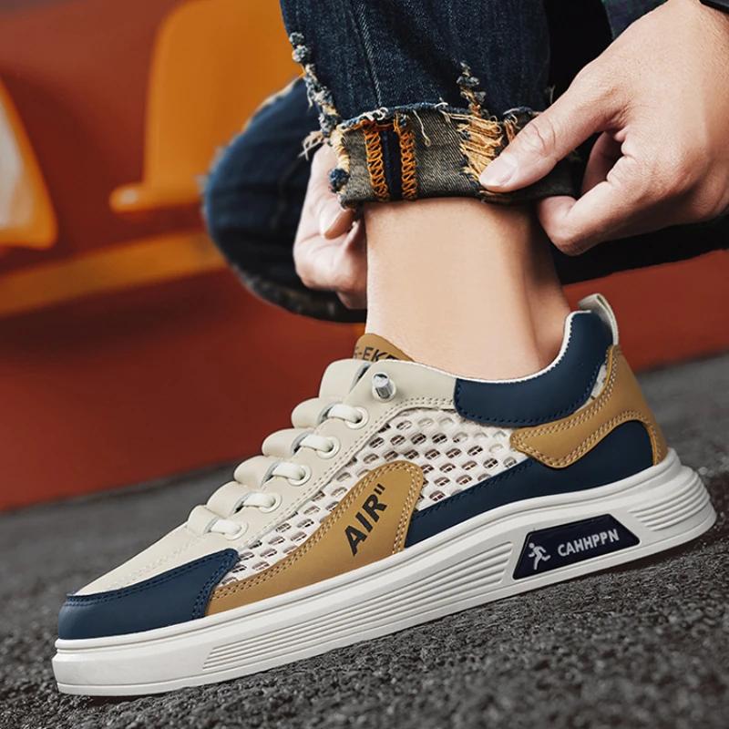 Brand Men Sneakers Mesh Breathable Casual Shoes For Men Versatile Comfortable Tennis Shoes Fashion Outdoor Men Sport Shoes