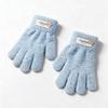 1 Pair Kids Winter Knitted Gloves Touchscreen Full Finger Warm Gloves Thermal Fleece Lined Windproof Gloves for Boys Girls Students 5-12 Years
