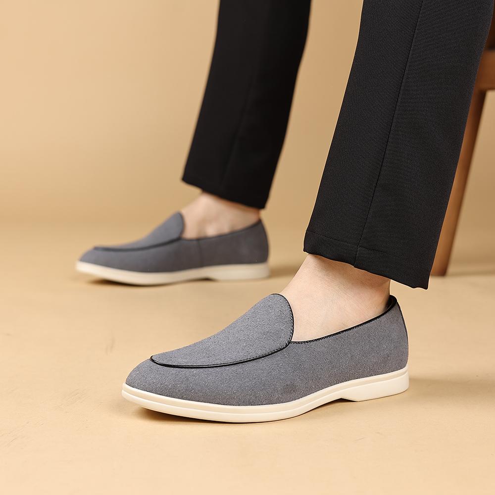 Fashion New Comfortable Soft Male Board Shoes Hard Wearing Men's Flats Chaussure Hommes Casual Shoes for Men Fashion Men's Suede Loafers