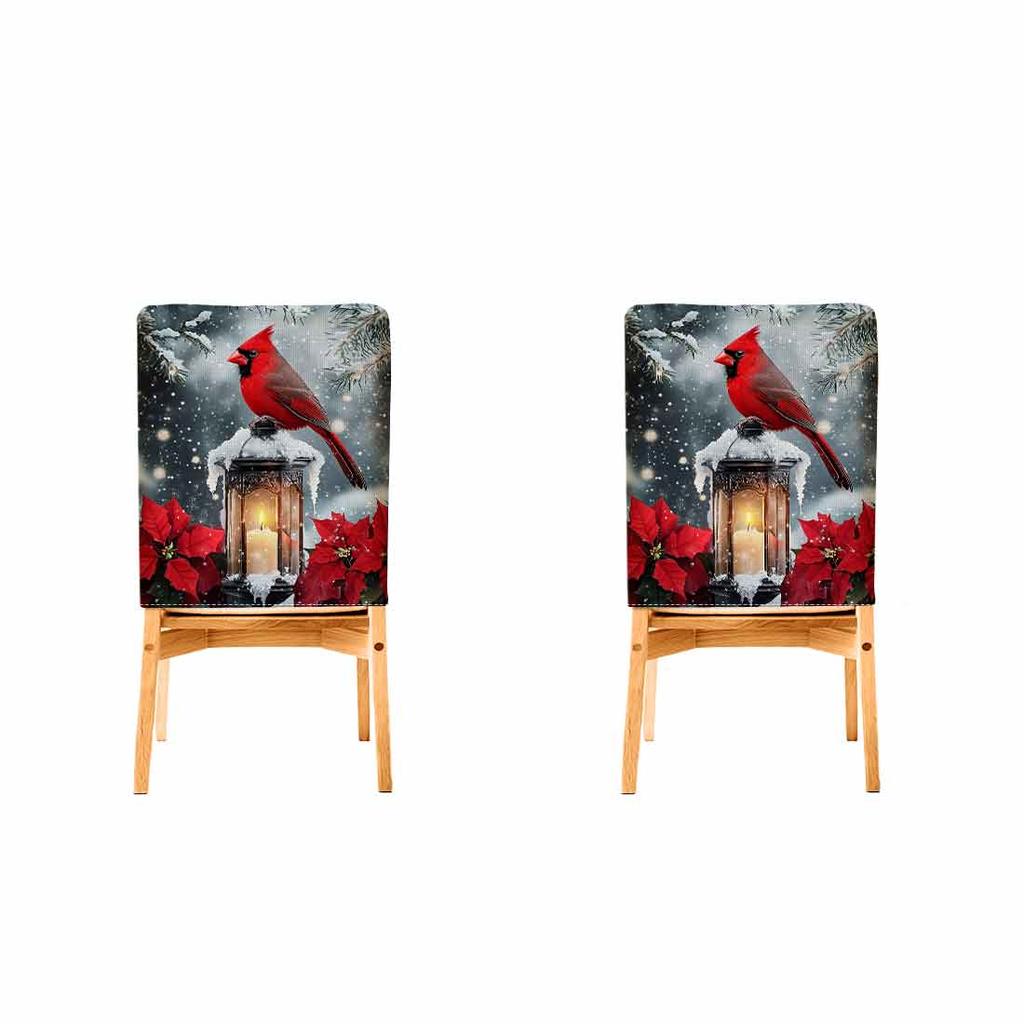 2/4/6pcs/set 45x55cm Christmas cardinal Chair Cover Table Decoration Dining Seat Chair Covers Dining Room Bar Party Banquate