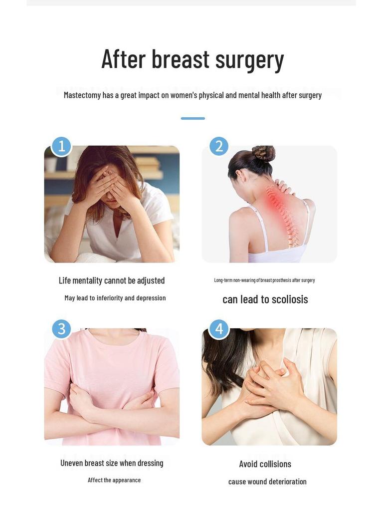 Leichter atmungsaktiver Mastektomie-BH mit Prothesenbrust für den Sommer