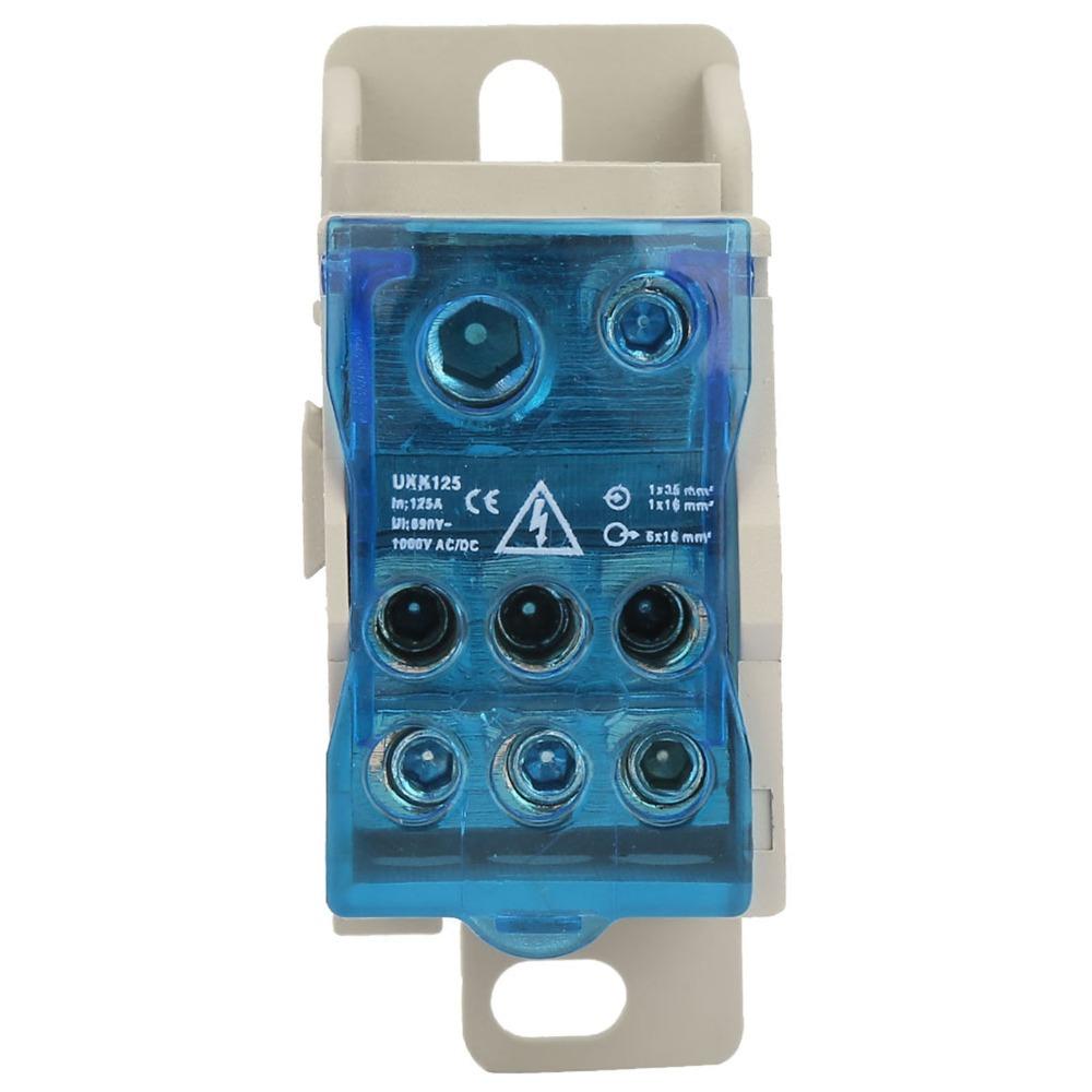 Brass Conductor Terminal Block Distribution Box Blue Junction Box  Power Distribution Cabinets