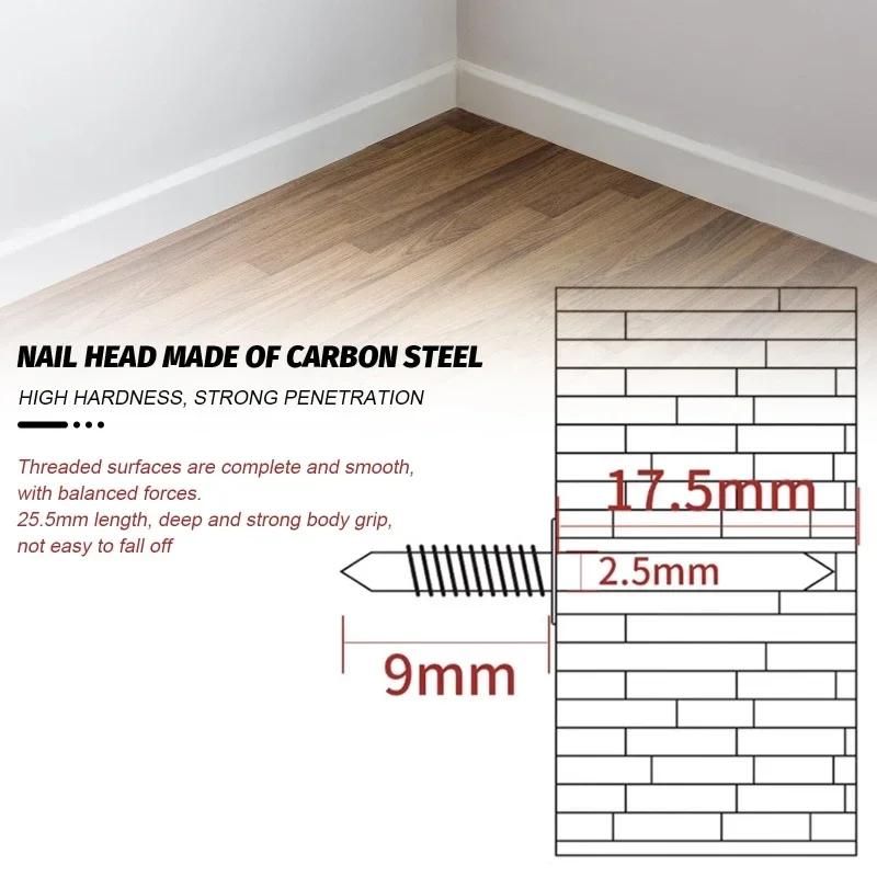 Gwoździe z podwójną główką Gwoździe bezszwowe Gwint listwowy Gwoździe bezszwowe Bez śladów Metalowe gwoździe odporne na rdzę Drewno Bez śladu fiksatora