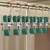 1/5/10PCS Windproof Stainless Steel Pants Clip with Hook Home Storage Rack  for Household